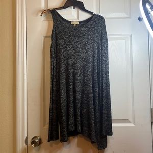 Democracy cut out shoulder sweater